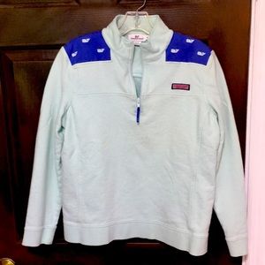 Women’s mint green Vineyard Vines whale pullover sweatshirt XL